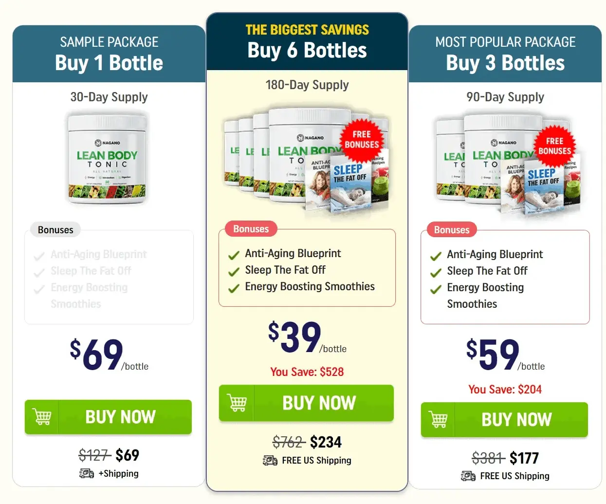 Order Nagano Lean Body Tonic online today for fast delivery